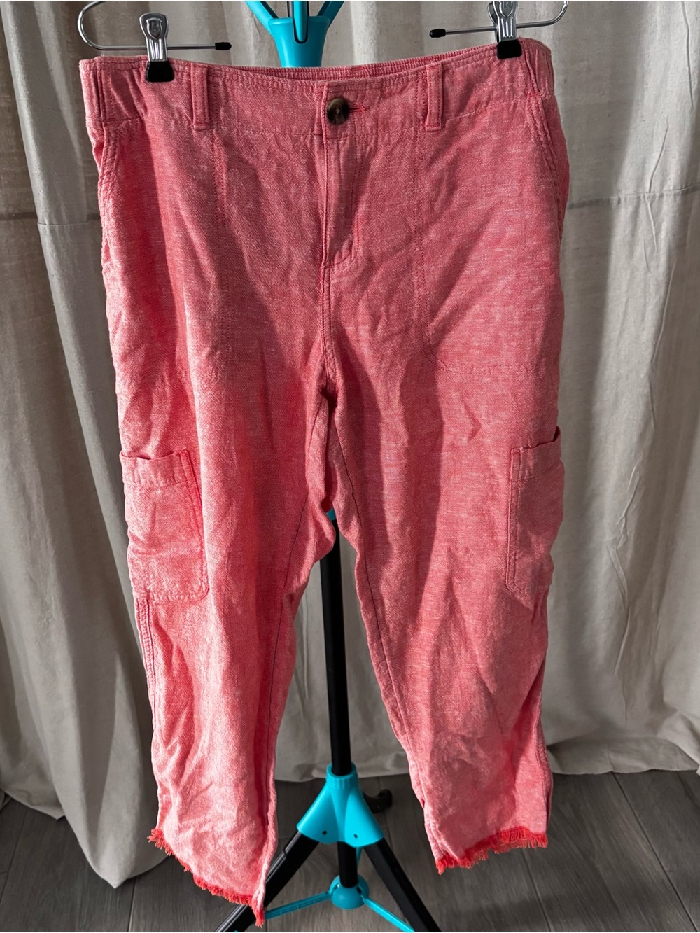 SONOMA linen blend coral cargo Pants
